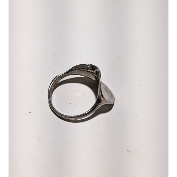 Vintage Sterling Silver Ring Modernist Minimalist Organic Shape Size 9 - Picture 2 of 5